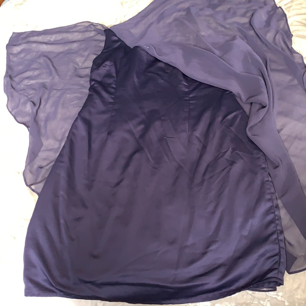 BCBG one shoulder draped cocktail dress - Picture 2 of 6